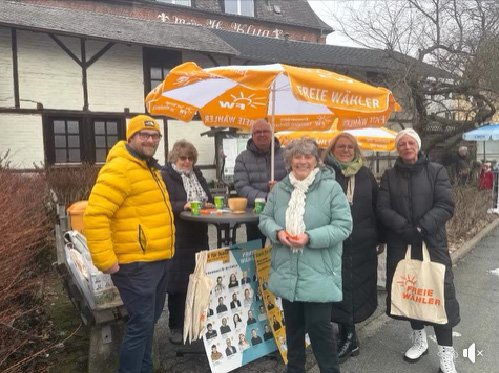 FWG auf dem Nailaer Wochenmarkt – im Austausch mit den Bürgern