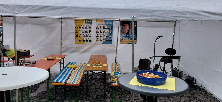 Regen? Na und! FWG Infostand war voller Herzlichkeit